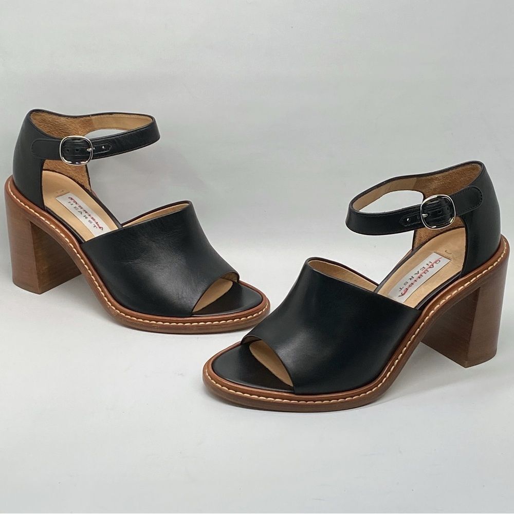 Gabriela Hearst Beau Leather Ankle-Strap Sandals size 36